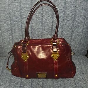 FRYE burgundy Red Leather Purse shoulder bag medium